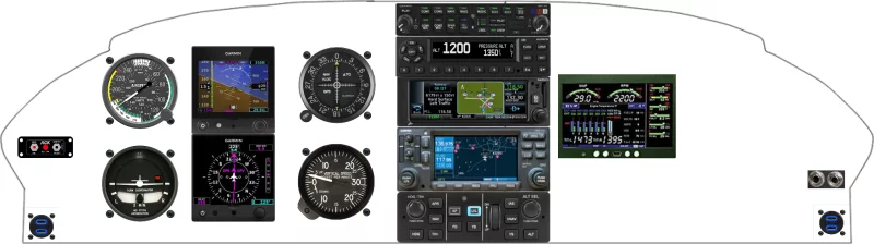 A Piper Aircraft PA-32 instrument panel design