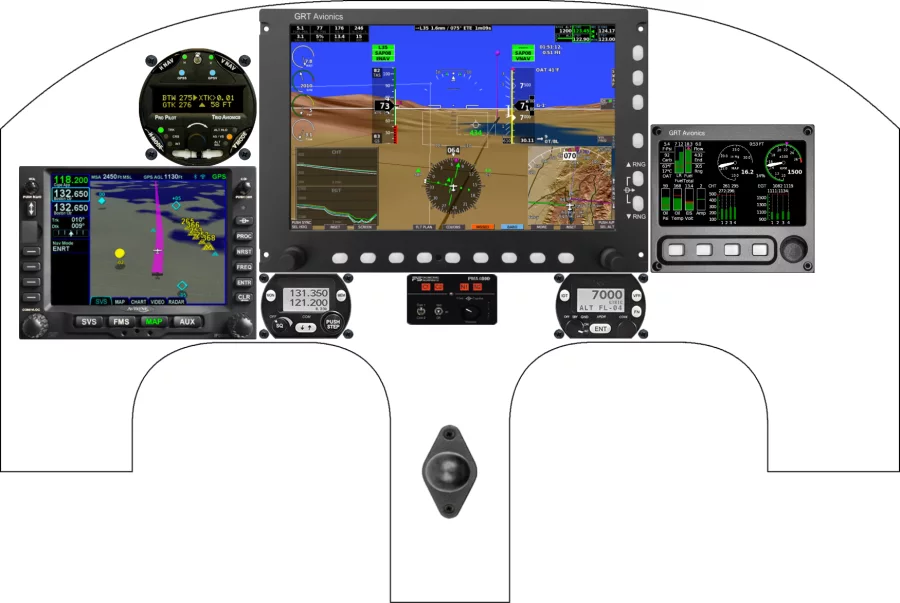 A Rutan Long-Ez instrument panel design