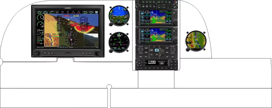 A Cessna 177 Cardinal instrument panel design