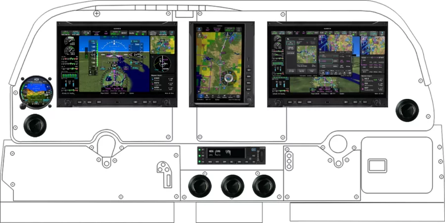 An Beechcraft A36 instrument panel design