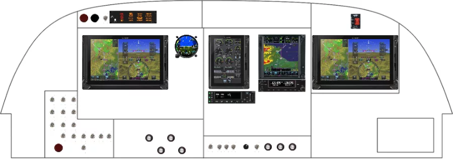 A Cessna 208 instrument panel design