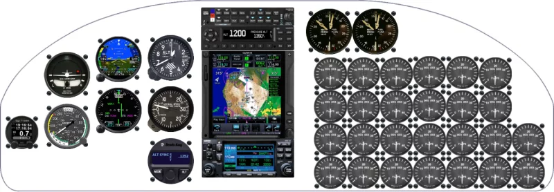 A Beechcraft Model 18 instrument panel design