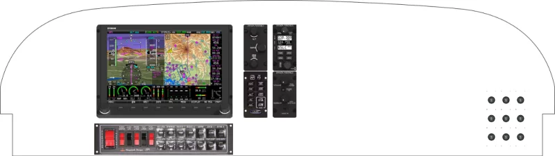 A Glasair Aviation Glastar instrument panel design