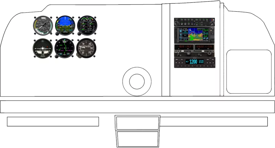 A Beechcraft 35-B33 instrument panel design