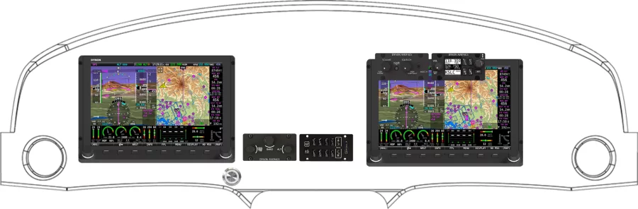 A Bristell / BRM AERO Classic instrument panel design