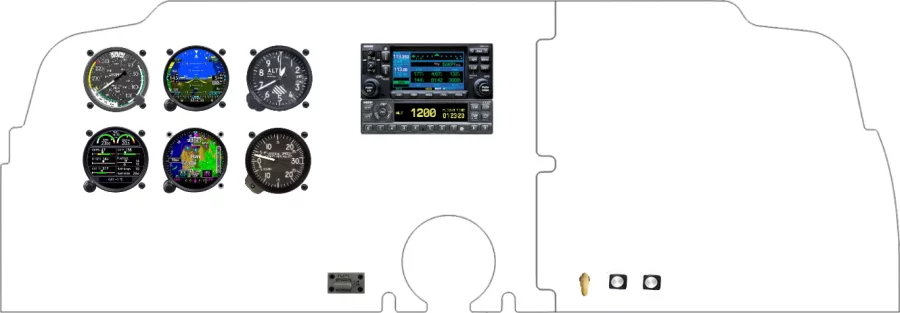 A Beechcraft V35B instrument panel design
