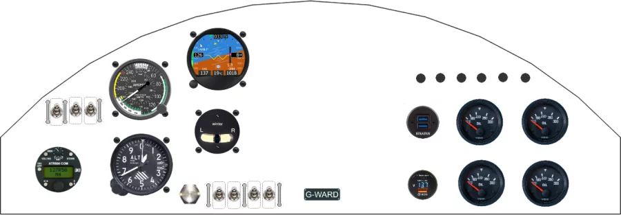 A Kitfox Aircraft Model 4 instrument panel design