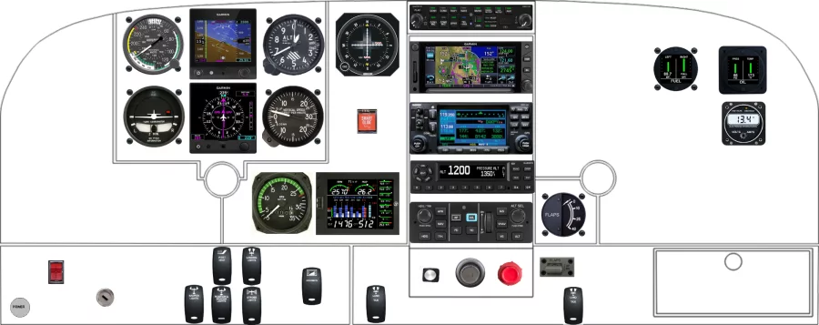 A Cessna 182S instrument panel design