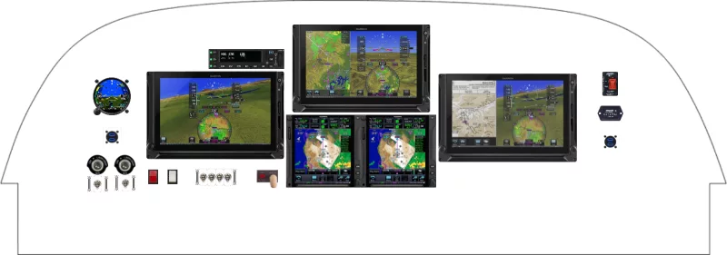 A Cessna 208 instrument panel design