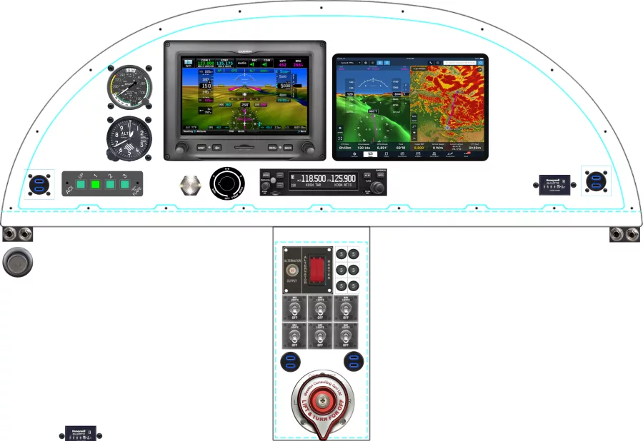 A STOL Sport Aviation STOL CH 750 instrument panel design