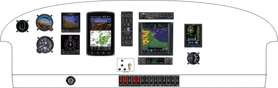 A North American Rockwell 112 instrument panel design