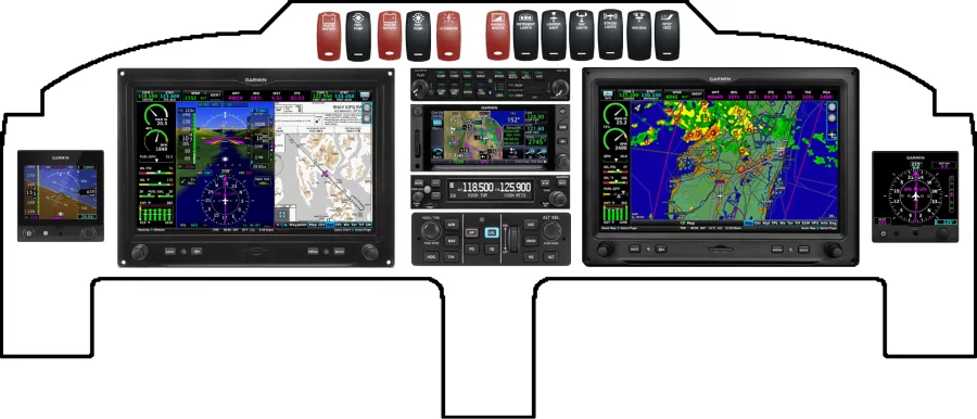 A Cozy Aircraft Cozy III instrument panel design