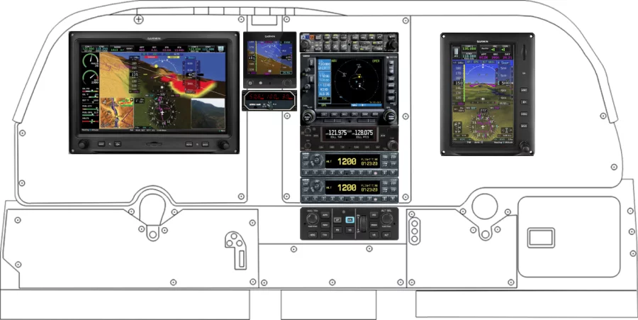 An Beechcraft A36 instrument panel design