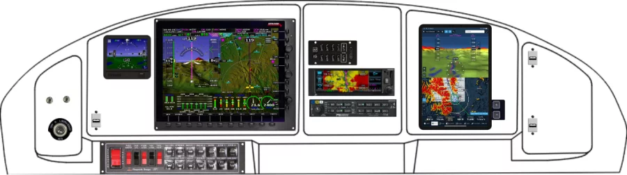 A Glasair Aviation Sportsman instrument panel design