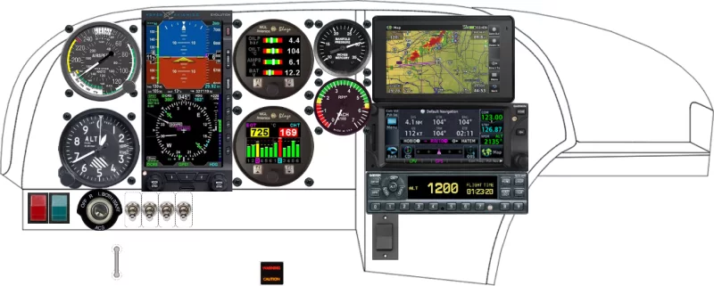 An Europa Aircraft Europa instrument panel design