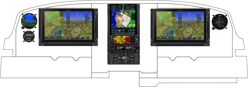 A Piper Aircraft PA-30 instrument panel design
