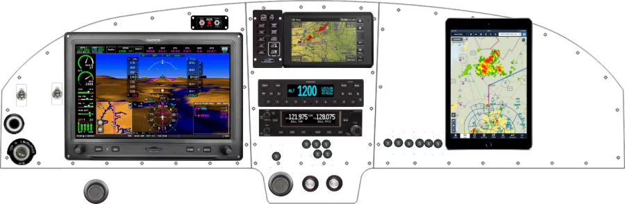 An Van's Aircraft RV-12 instrument panel design