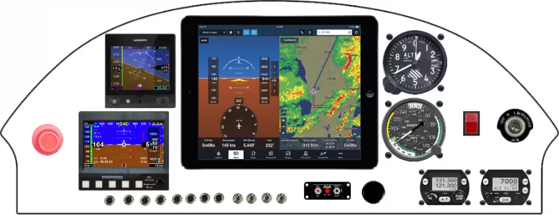 A Piper Aircraft PA-12 instrument panel design