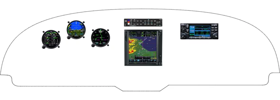 A Ryan Aeronautical Navion instrument panel design