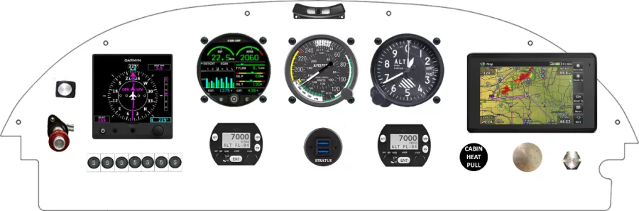 A Piper Aircraft PA-18 instrument panel design