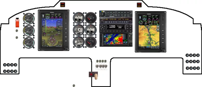 A Cozy Aircraft Cozy III instrument panel design