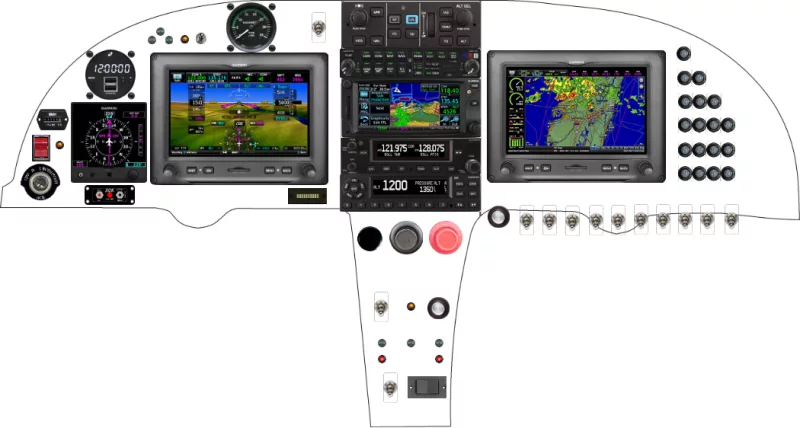 A Lancair International 235 instrument panel design