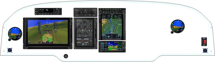 A Beechcraft Beechcraft King Air 200 instrument panel design