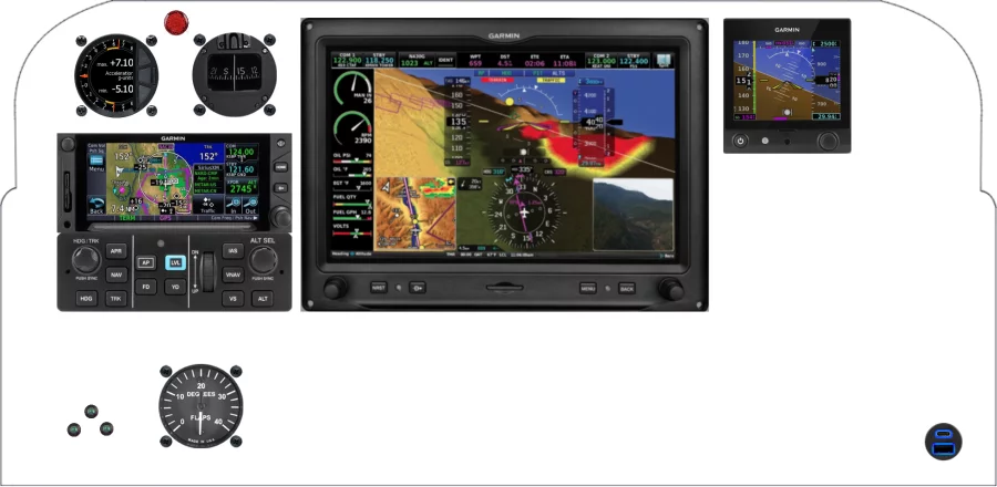 A Beechcraft T-34 instrument panel design