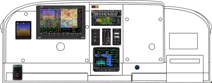 A Cessna 182J instrument panel design