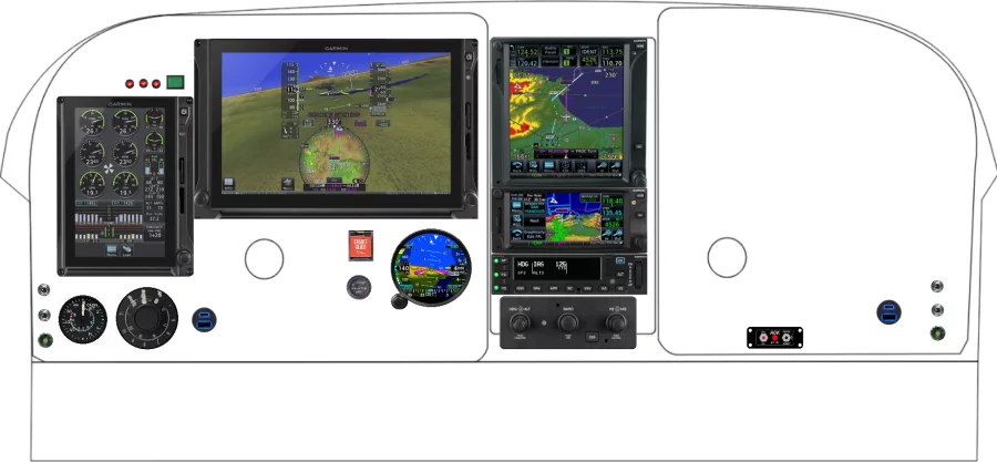A Cessna 210 instrument panel design