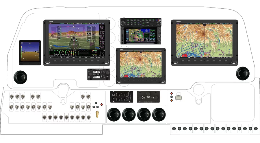 Beechcraft Baron 58 instrument panel design