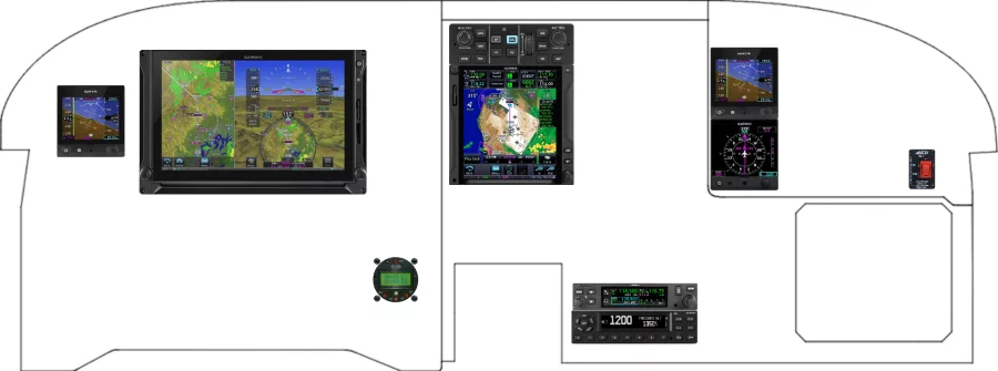 A Piper Aircraft PA-34 instrument panel design