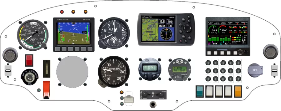 A Jabiru Aircraft J400 instrument panel design
