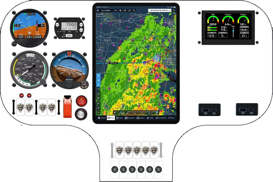 A Skyranger Aircraft Swift 3 instrument panel design