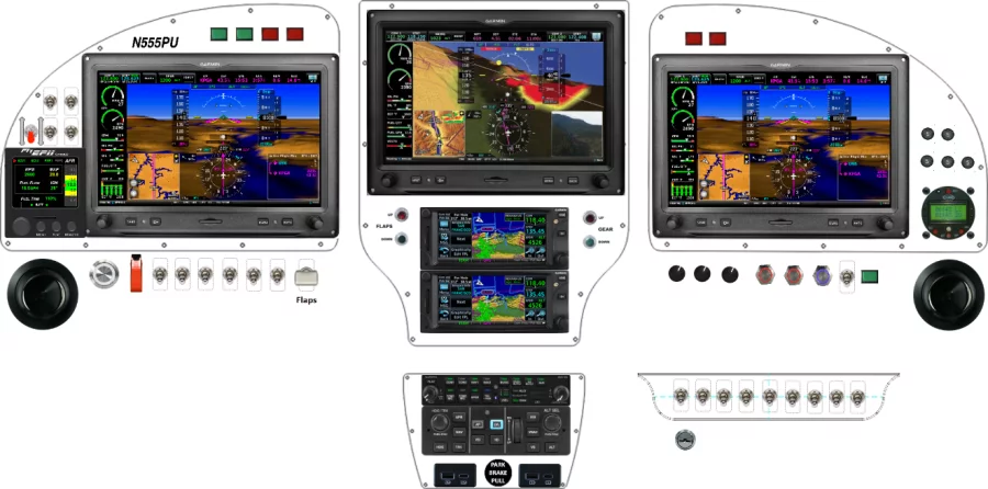 An Aerosport Products RV-10 instrument panel design