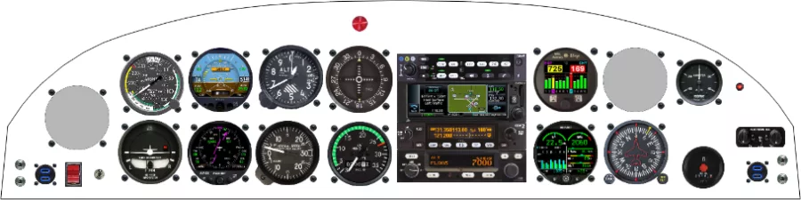 A Piper Aircraft PA-17 instrument panel design