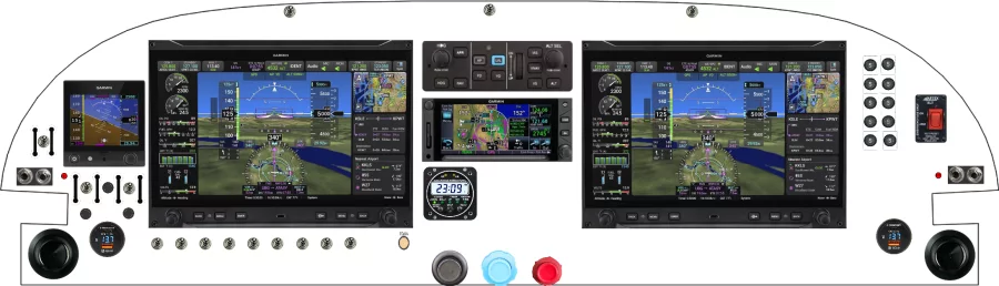 An Van's Aircraft RV-6 instrument panel design