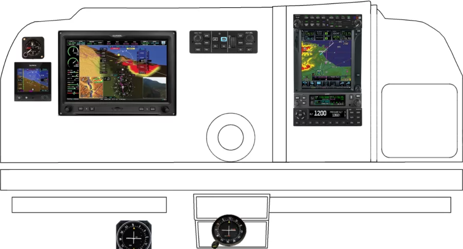 A Beechcraft 35-B33 instrument panel design