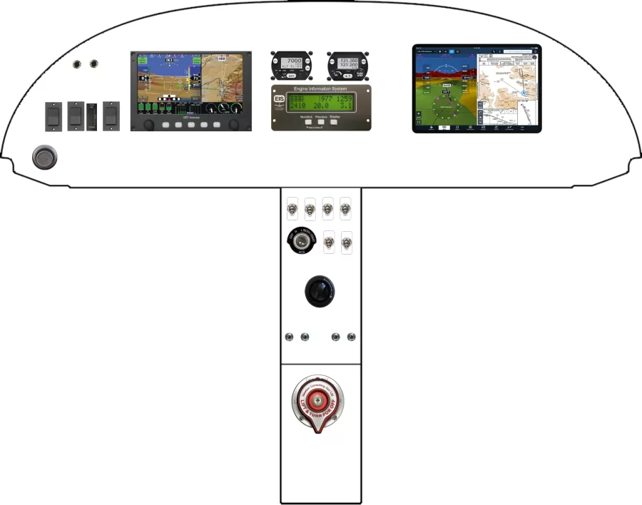 A Zenith Aircraft Company CH 750 Cruzer instrument panel design