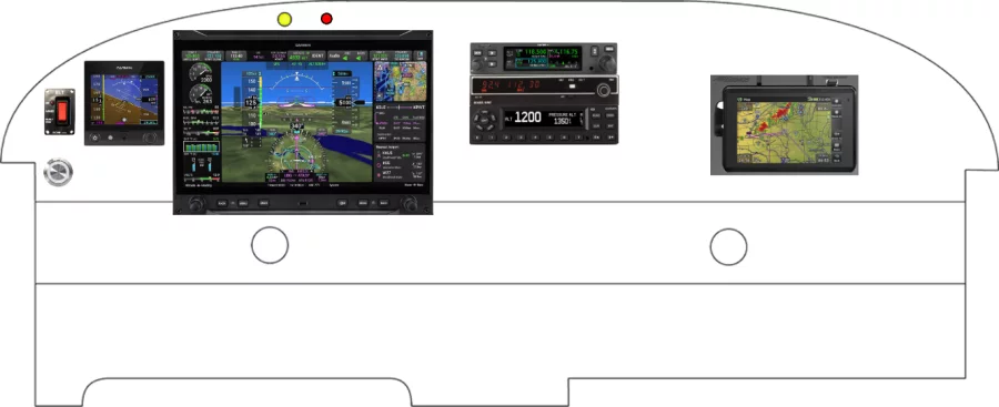 A Piper Aircraft PA-28 instrument panel design