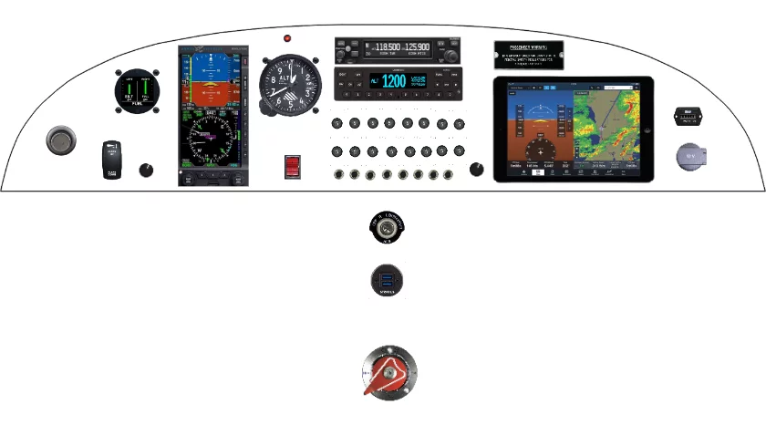 A Aero Designs Pulsar instrument panel design