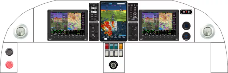 A Quickie Aircraft Q200 instrument panel design