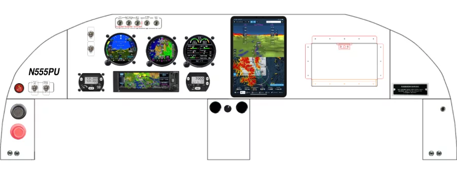 A Quickie Aircraft Q200 instrument panel design