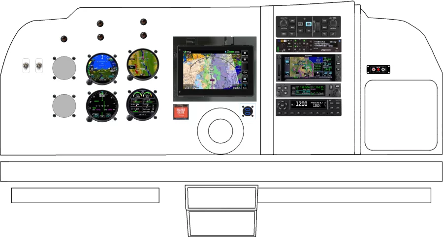 A Beechcraft 35-B33 instrument panel design