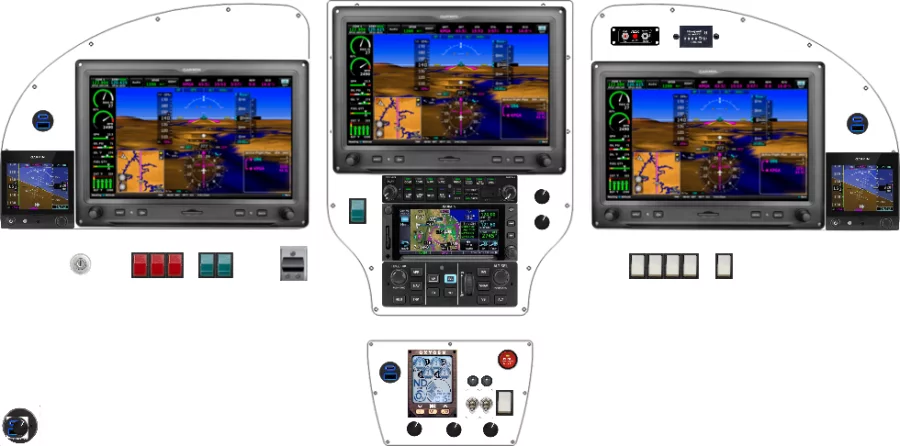 An Aerosport Products RV-10 instrument panel design