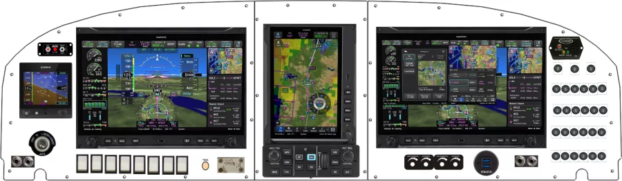 Van's Aircraft RV-14 instrument panel design