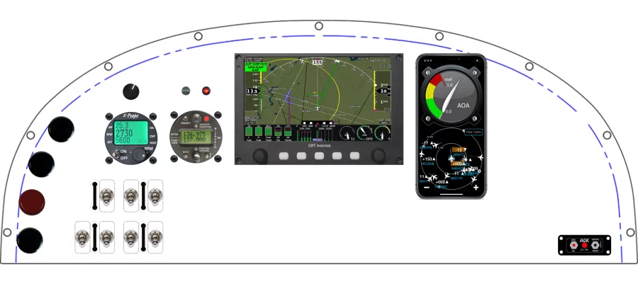 An RANS Aircraft S-7S Courier instrument panel design