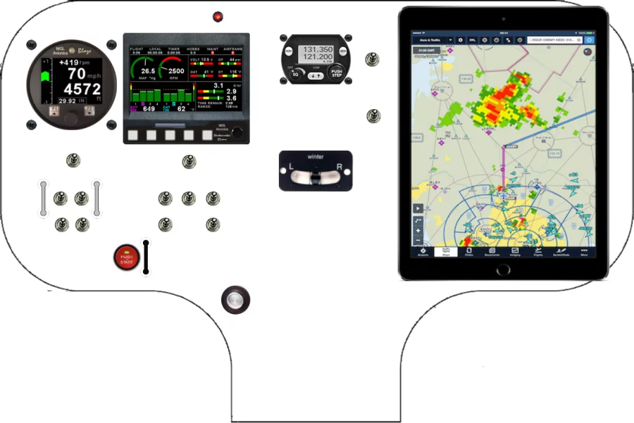 A Skyranger Aircraft Swift 3 instrument panel design