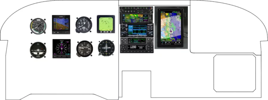 A Piper Aircraft PA-34 instrument panel design