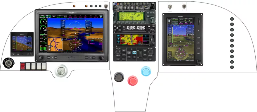 A Lancair International 320 / 360 instrument panel design